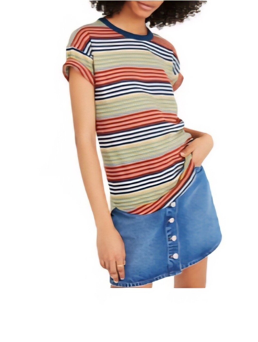 Madewell Whisper Cotton Rib Crewnweck Tshirt - Size XXL
